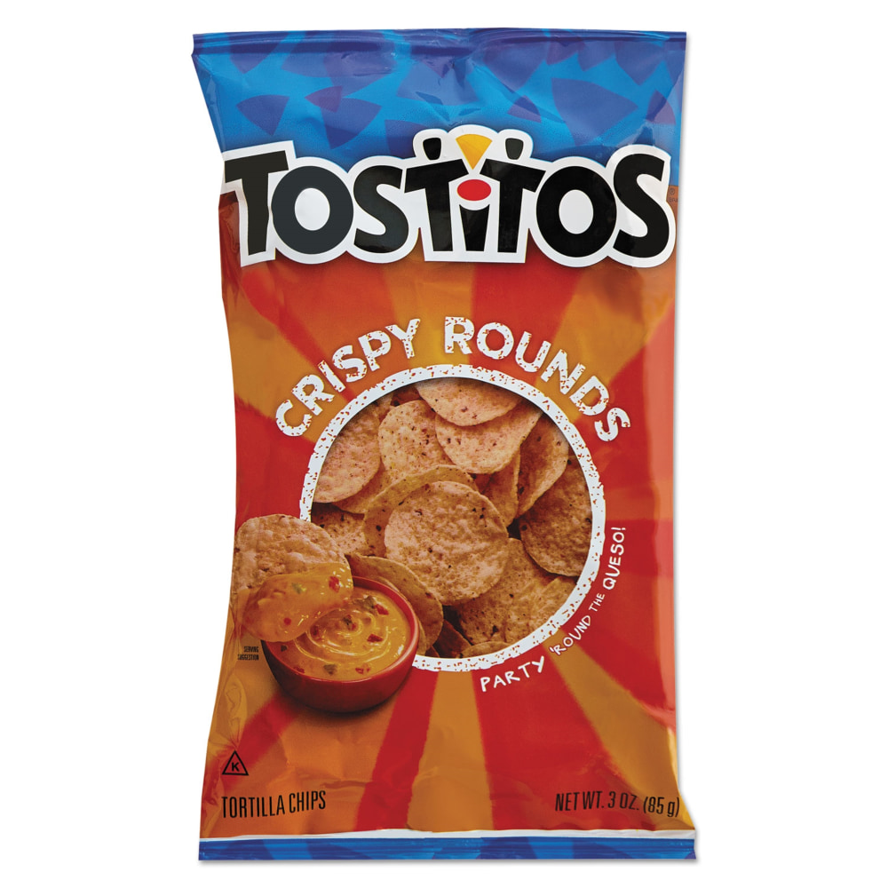Tostitos Tortilla Chips Crispy Rounds, 3 Oz Bag, Carton Of 28 Bags MPN:FRI20871