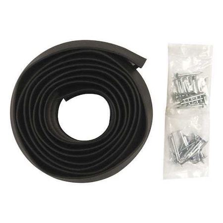 Door Bottom Seal, Rubber, Black, 9 ft. MPN:G9H