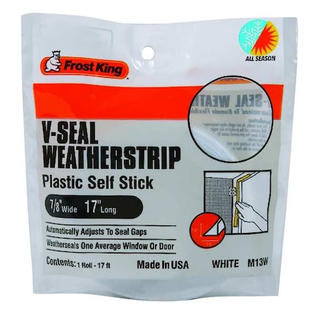 Weatherstrip, 17 ft, White MPN:M13WH