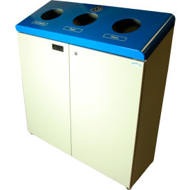 Frost Free Standing Three Stream Recycling Station Blue/Gray 316