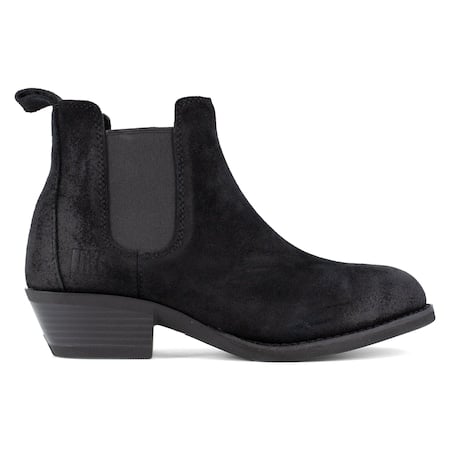 Womens Black Steel Toe Chelsea Work, 7 W, 5 H, Black MPN:FR40501F