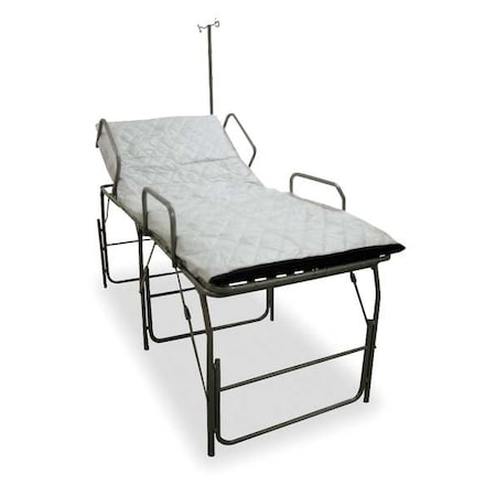 Medical Field Cot with IV Pole, Blue MPN:F-EM-560A-HBSR