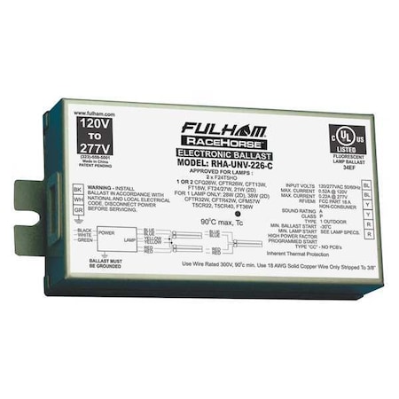 CFLBallast, Rapid, RaceHorse, 5-1/8in-L, 1PK MPN:RHA-UNV-226-C