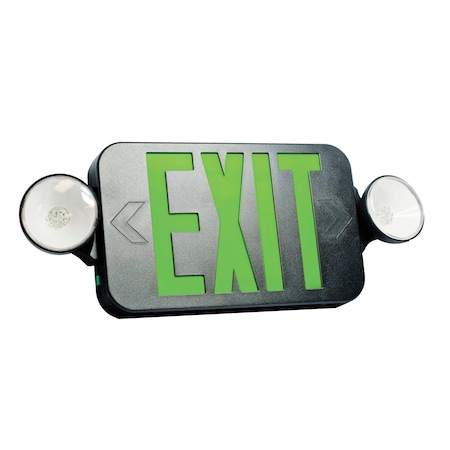 LED Emergency Combo Unit, Black, Green MPN:FHEC30BG