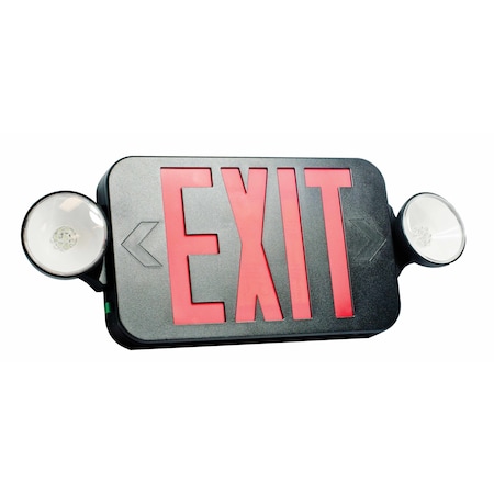 LED Emergency Combo Unit, Black, Red, FHEC30BR MPN:FHEC30BR
