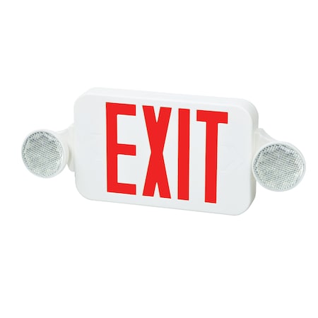 LED Emergency Combo Unit, White, Red, FHEC30WRH MPN:FHEC30WRH