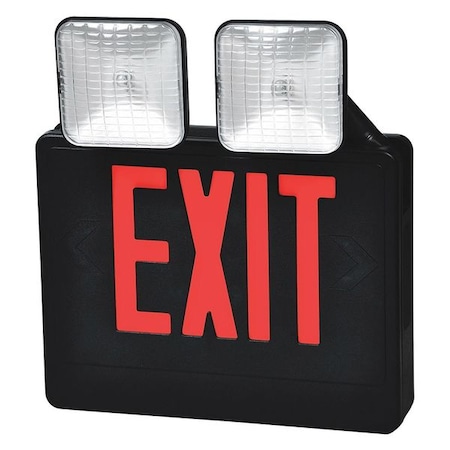 LED Emergency Combo Unit, Black, Red, FHEC31BR MPN:FHEC31BR