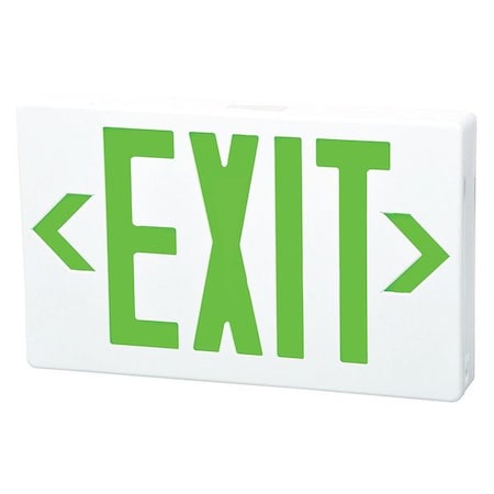 LED Emrgncy Exit Sign White Green MPN:FHEX21WGAC
