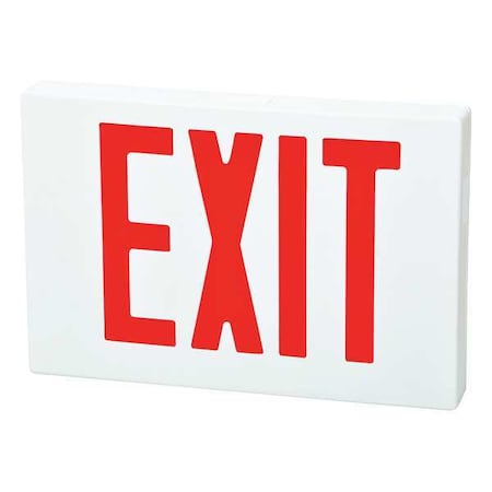 Exit Sign, White, 1 or 2 Face(s), LED, Universal Mount, Not Battery Powered MPN:FHEX21WRAC