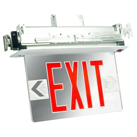 LED Emergency Exit Sign, Single, Red, FHEX23WSREM MPN:FHEX23WSREM