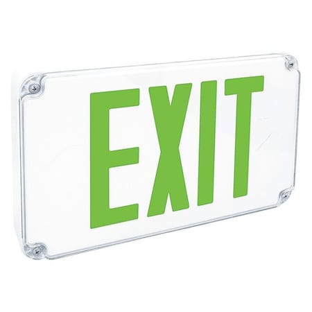 LED Emergency Exit Sign, Slim Wet, Green, FHEX26G MPN:FHEX26G
