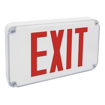 Exit Sign, White, 2 Face(s), LED, Wall/Ceiling Mount, Nickel Cadmium MPN:FHEX26R