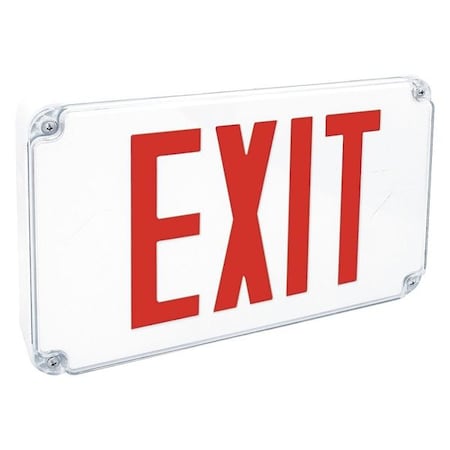LED Emergency Exit Sign, Slim Wet, Red, FHEX26RRC MPN:FHEX26RRC