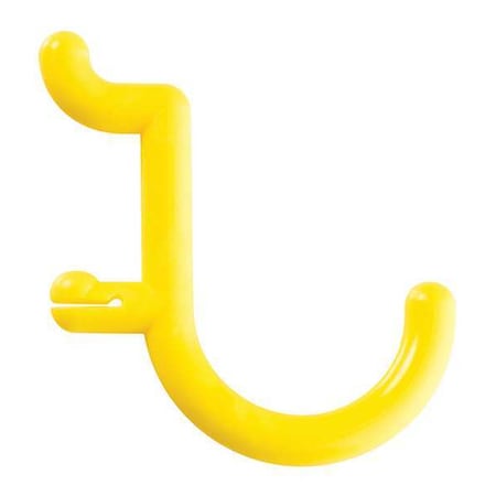 Locking Pegboard Hooks, 1in.L, Yellow, PK25 MPN:25-FH1-2