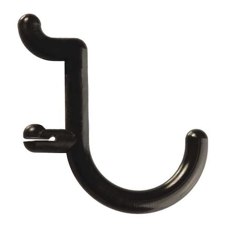 Locking Pegboard Hooks, 1 in. L, Blk, PK25 MPN:25-FH1-4