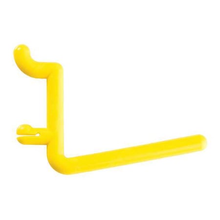 Locking Pegboard Hooks, 2in.L, Yellow, PK25 MPN:25-FH3-2