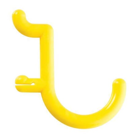 Locking Pegboard Hooks, 1 in.L, Yellow, PK8 MPN:FH1-2
