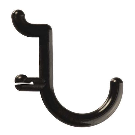 Locking Pegboard Hooks, 1 in.L, Blk, PK8 MPN:FH1-4