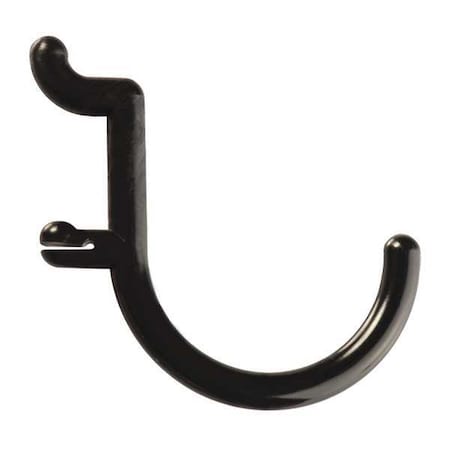 Locking Pegboard Hooks, Black, Plastic, PK8 MPN:FH2-4