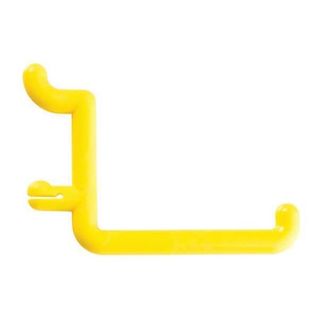 Locking Pegboard Hooks, 2 in.L, Yellow, PK8 MPN:FH4-2