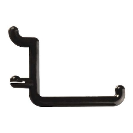 Locking Pegboard Hooks, 1/4in.dia, Blk, PK8 MPN:FH4-4