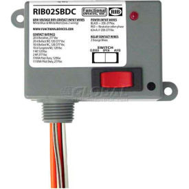 RIB® Dry Contact Input Relay RIB02SBDC Enclosed 208-277VAC 20A SPST Override RIB02SBDC