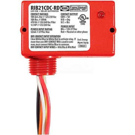 RIB® Dry Contact Input Relay RIB21CDC-RD Enclosed Pilot 120-277VAC 10A SPDT Red HSG RIB21CDC-RD