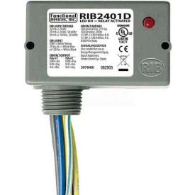 RIB® Enclosed Relay RIB2401D 10A DPDT 24VAC/DC/120VAC RIB2401D