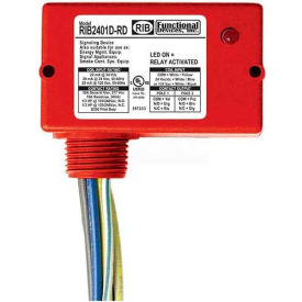 RIB® Enclosed Relay RIB2401D-RD 10A DPDT 24VAC/DC/120VAC Red Housing RIB2401D-RD