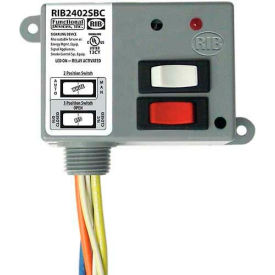 RIB® Enclosed Power Relay RIB2401SBC 20A SPDT 24VAC/DC/120VAC Override RIB2401SBC