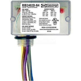 RIB® Enclosed Relay RIB2402D-N4 10A NEMA 4/4X DPDT 24VAC/DC/208-277VAC RIB2402D-N4