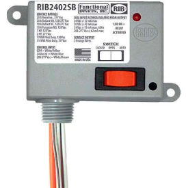 RIB® Enclosed Power Relay RIB2402SB 20A SPST-NO 24VAC/DC/208-277VAC Override RIB2402SB
