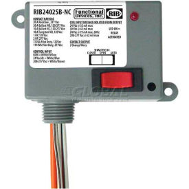 RIB® Enclosed Power Relay RIB2402SB-NC 20A SPST-NC 24VAC/DC/208-277VAC Override RIB2402SB-NC