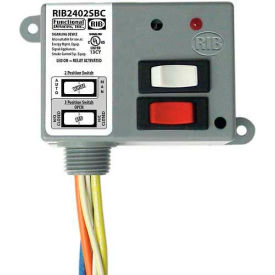 RIB® Enclosed Power Relay RIB2402SBC 20A SPDT 24VAC/DC/208-277VAC Override RIB2402SBC
