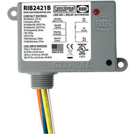RIB® Enclosed Power Relay RIB2421B 20A SPDT 24VAC/DC/120VAC/208-277VAC RIB2421B