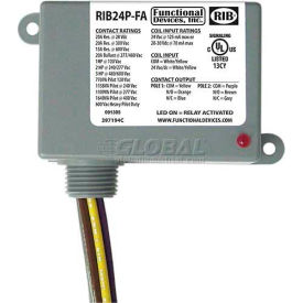 RIB® Enclosed Polarized Relay RIB24P-FA 20A DPDT 24VAC/VDC RIB24P-FA