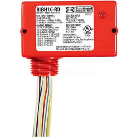 RIB® Enclosed Relay RIBH1C-RD / 10A / SPDT / 10-30VAC / DC / 208-277VAC / Red Housing RIBH1C-RD