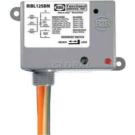 RIB® Enclosed Latching Relay RIBL12SBM 20A 12VAC/DC W/switch & Aux Contact RIBL12SBM