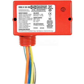 RIB® Enclosed Relays RIBL1C-DC-RD 10A SPDT 10-30VDC Low-Inrush Red Housing RIBL1C-DC-RD