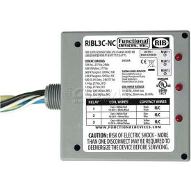 RIB® Enclosed Relays RIBL3C-NC 10A 3 SPST-NC 10-30VAC/DC RIBL3C-NC