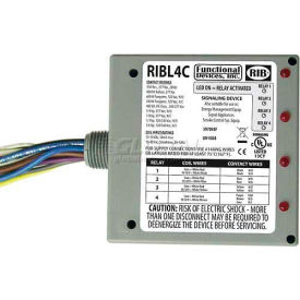 RIB® Enclosed Relays RIBL4C 10A 3 SPST-NO 1 SPDT 10-30VAC/DC RIBL4C