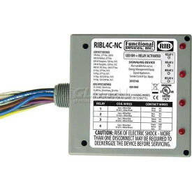RIB® Enclosed Relays RIBL4C-NC 10A 3 SPST-NC 1 SPDT 10-30VAC/DC RIBL4C-NC