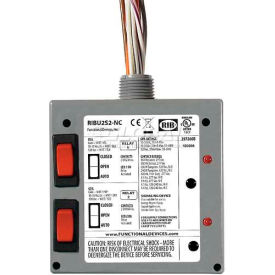 RIB® Enclosed Relays RIBU2S2-NC 10A 2 SPST-NC 10-30VAC/DC/120VAC Override RIBU2S2-NC
