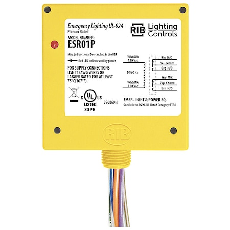 Enclosed Pre-Wired Relay, 20A at 300VAC, DPDT MPN:ESR01P
