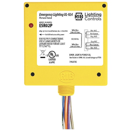 Enclosed Pre-Wired Relay, 20A at 300VAC, DPDT MPN:ESR02P