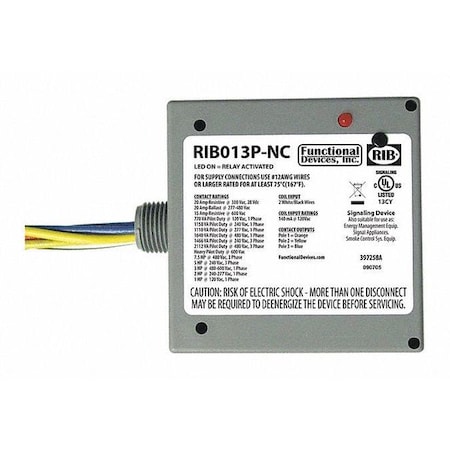 Enclosed Power Relay, 20A MPN:RIB013P-NC