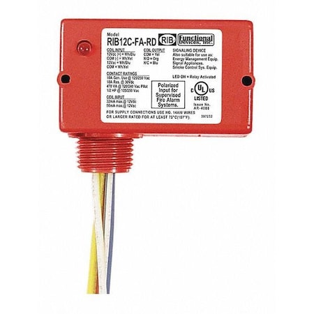 Enclosed Relay, 10A, SPDT, Polarized MPN:RIB12C-FA-RD