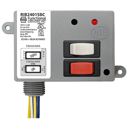 Enclsd Rly, 20A, SPDT, Override, Dry Contact MPN:RIB2401SBC