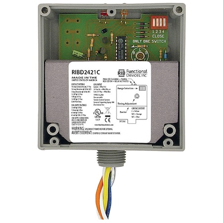 Enclosed Time Delay Relay, 10A MPN:RIBD2421C