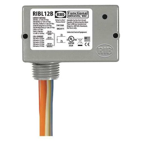 Mechanically Latching Relay, 12Vac/DC MPN:RIBL12B
